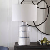 Breton Nautical Stripe Table Lamp - White by Uttermost - View 3