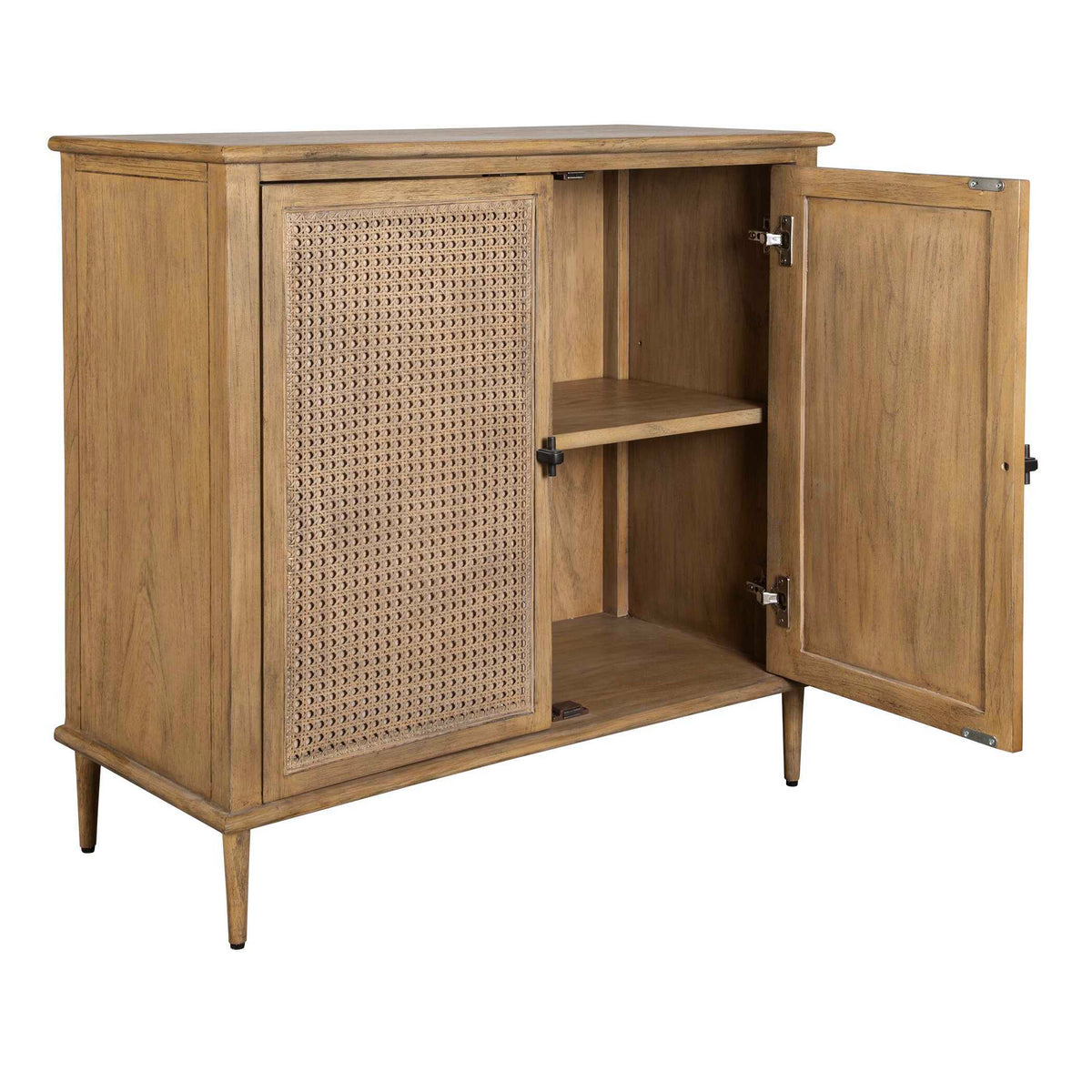 Coast 2 Door Rattan Cabinet Woodtone - Light Brown by Uttermost - View 5