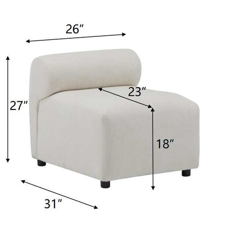 Evelyn 114 in.6-Piece U Shaped Modular Free Combination Sectional Chenille Sofa Couch for Living Rooms - sold by Home Elegance USA
