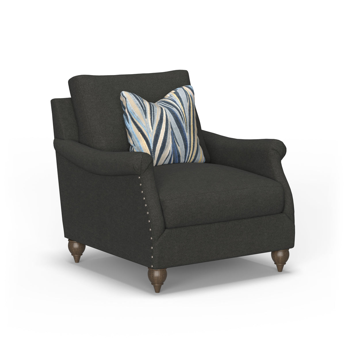 Veda Fabric Chair With Nailhead Trim | Flexsteel