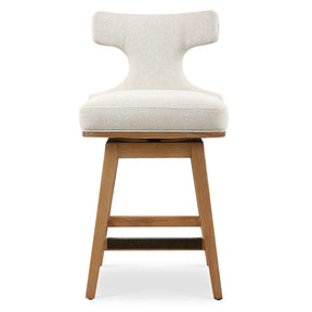 Klismos Fabric Counter Stool - White by Uttermost - View 1