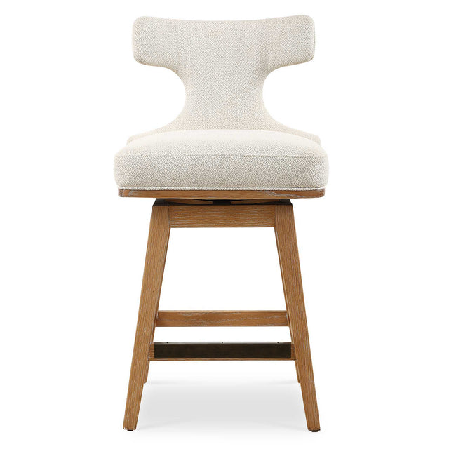 Klismos Fabric Counter Stool - White by Uttermost - View 1