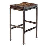 Beck Industrial Bar Stool Dark Brown & Black - Dark Brown / Black by Uttermost - View 3