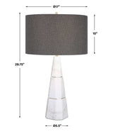 Citadel Marble Table Lamp - Dark Gray / White by Uttermost - View 9