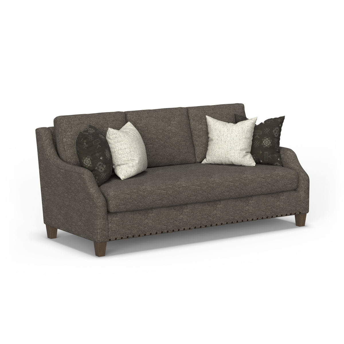Gianna Fabric Bench Sofa With Nailhead Trim | Flexsteel