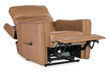 Thyme Power Recliner With Power Headrest, Lumbar, And Lift - Light Brown by Hooker Furniture - View 5