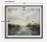 Blue Reverie Framed Abstract Lake Print - Light Brown by Uttermost - View 9
