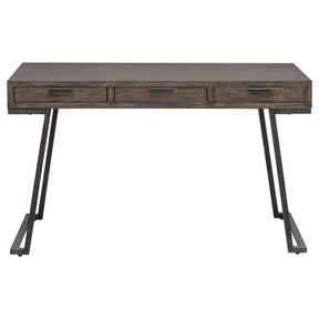 Comrade Natural Wood Desk - Dark Brown by Uttermost - View 1