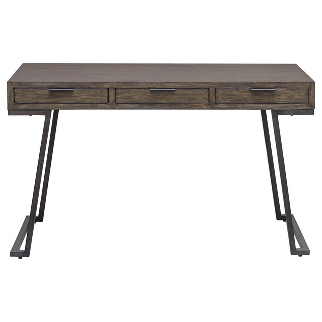 Comrade Natural Wood Desk - Dark Brown by Uttermost - View 1