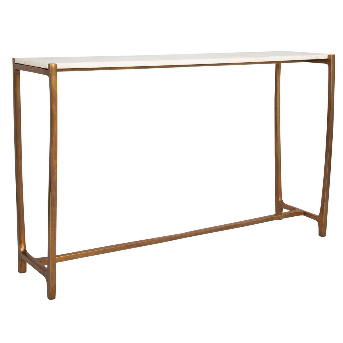 Affinity Marble Console Table - White / Gold by Uttermost - View 4