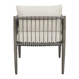 Borneo Outdoor Dining Chair - White / Dark Gray by Uttermost - View 10