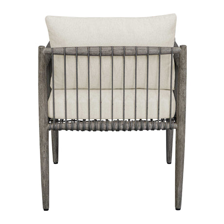 Borneo Outdoor Dining Chair - White / Dark Gray by Uttermost - View 10