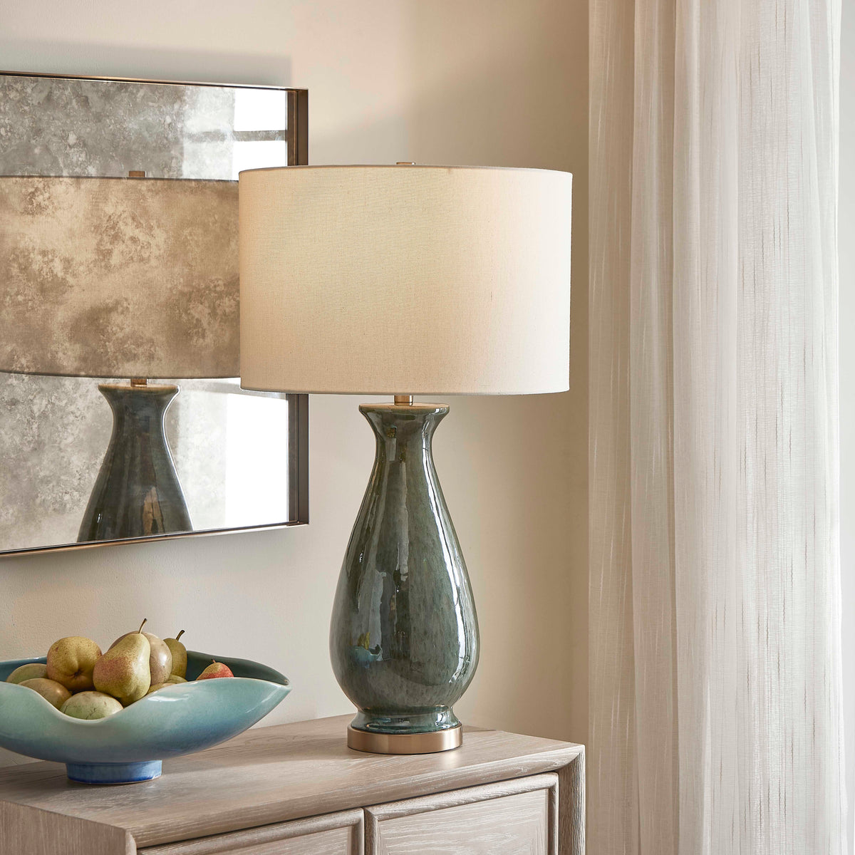 Colestin Table Lamp Deep Green - Dark Green by Uttermost - View 2