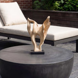 Hollow Form Indoor-Outdoor Teak Sculpture Woodtone - Beige by Uttermost - View 2