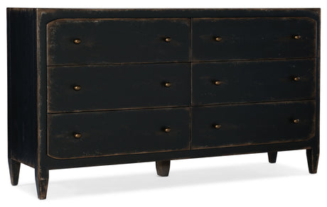 Ciao Bella 6-Drawer Dresser - Black by Hooker Furniture - View 1