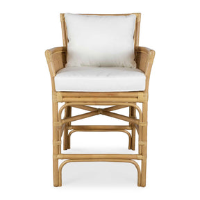 Pacific Rattan Counter Stool - Light Brown / White by Uttermost - View 1