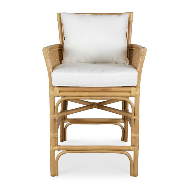 Pacific Rattan Counter Stool - Light Brown / White by Uttermost - View 1