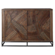 Evros Reclaimed Wood 2 Door Cabinet - Dark Brown by Uttermost - View 1
