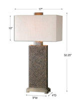 Canfield Table Lamp Coffee Bronze - Bronze / White by Uttermost - View 3