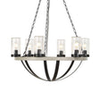 Edgecomb 6 Light Indoor-Outdoor Chandelier Black / Gray - Gray / Black by Uttermost - View 1