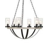 Edgecomb 6 Light Indoor-Outdoor Chandelier Black / Gray - Gray / Black by Uttermost - View 1