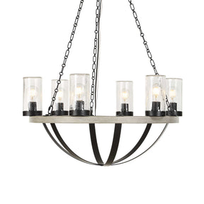 Edgecomb 6 Light Indoor-Outdoor Chandelier Black / Gray - Gray / Black by Uttermost - View 1