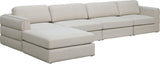 Beckham - Modular Sectional 5 Piece - Beige - Fabric | Home Elegance USA