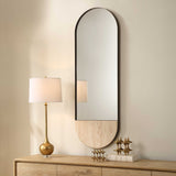 Russo Travertine Tall Oval Mirror Bronze / Brown / Gold - Beige by Uttermost - View 3