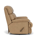 Geneva Transitional Leather Swivel Gliding Recliner | Flexsteel