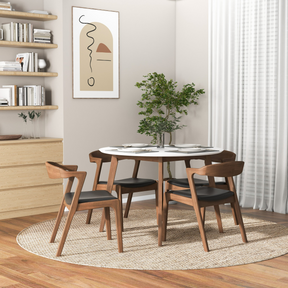 Alina Dining Table (White) and 4 Side Chairs - sold by Home Elegance USA