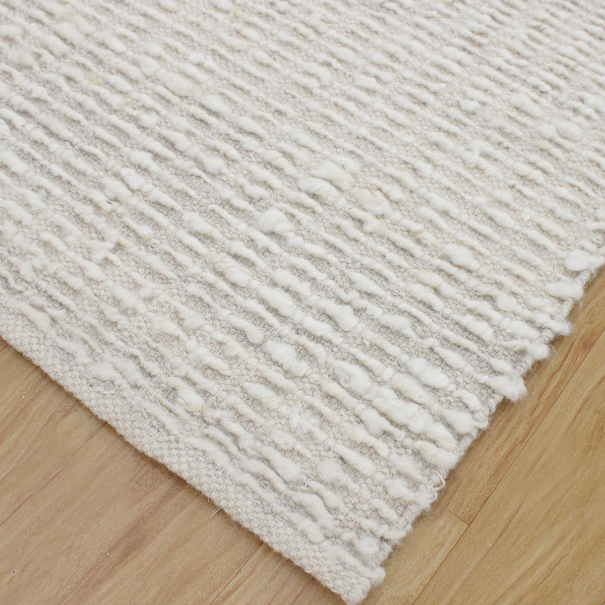 Lovelle Soft Wool 6 X 9 Rug Ivory - Light Gray by Uttermost - View 3