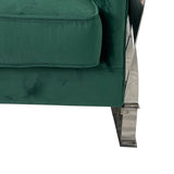 Green and Silver Sofa Chair - Home Elegance USA
