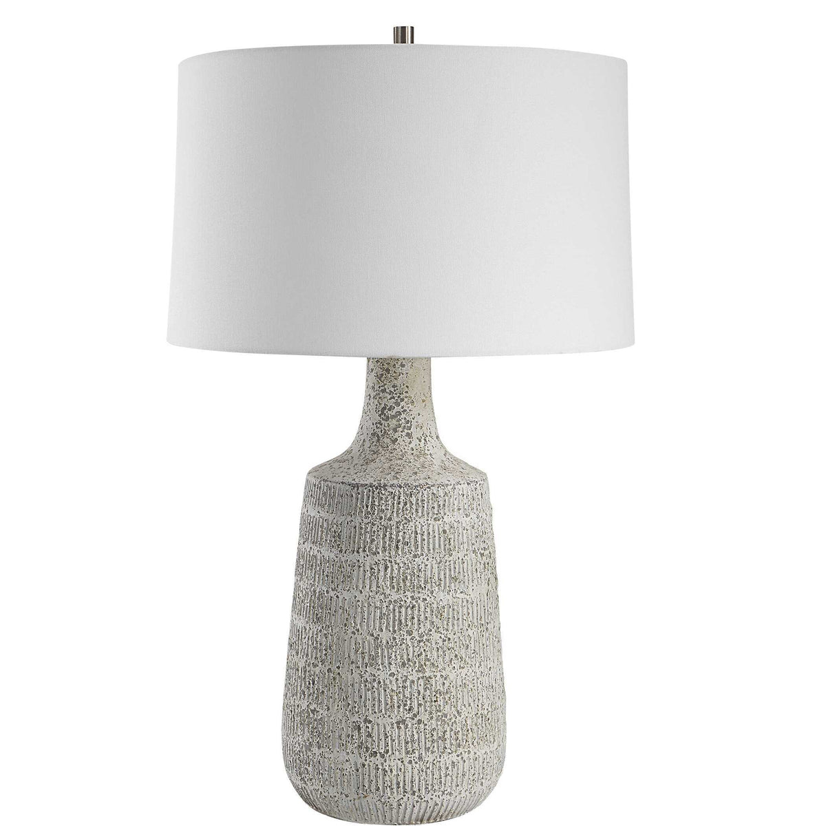 Scouts Table Lamp - Silver / White by Uttermost - View 4