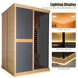 Double person V-shaped far infrared sauna room - Home Elegance USA