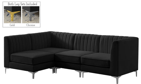 Alina - Modular Sectional - Black - Fabric - 604Black - Sec4A - Home Elegance USA - 4