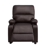 31.5” Faux leather reclining chair Brown Pu - Home Elegance USA