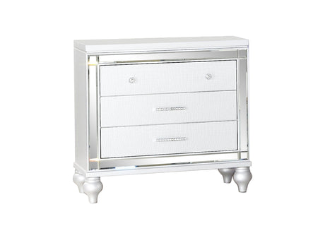 STERLING Queen 4 PC LED Bedroom set made with wood in White Color(CA INVENTORY) - sold by Home Elegance USA