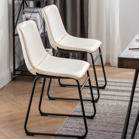 Aryven Industrial 7-Piece Dining Set, Antique White - sold by Home Elegance USA