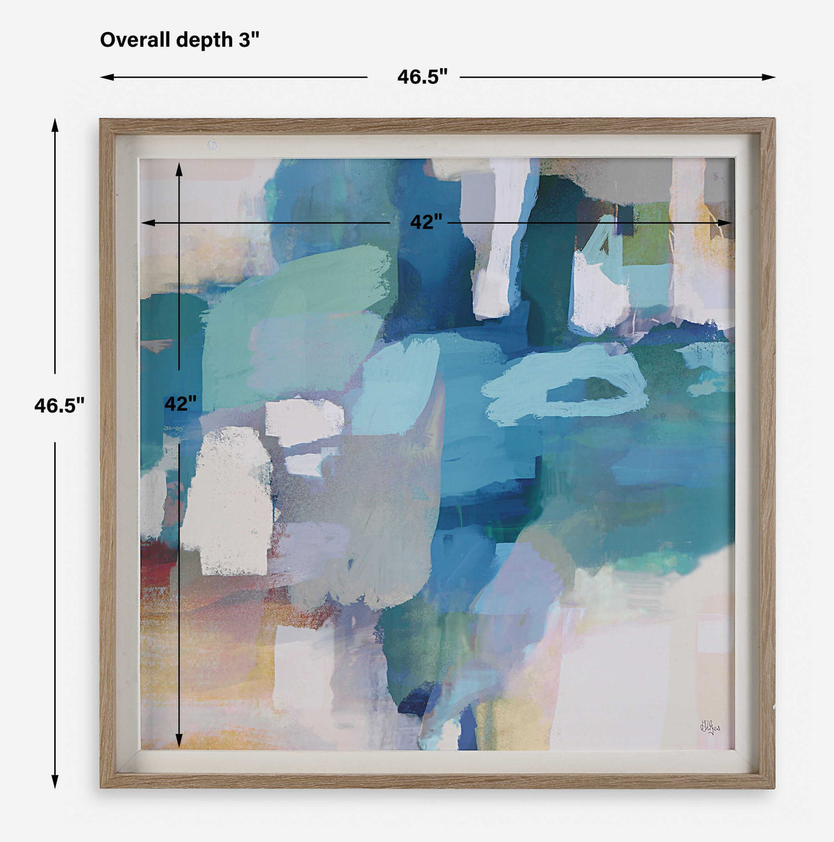 Continue On Abstract Framed Print - Blue by Uttermost - View 7
