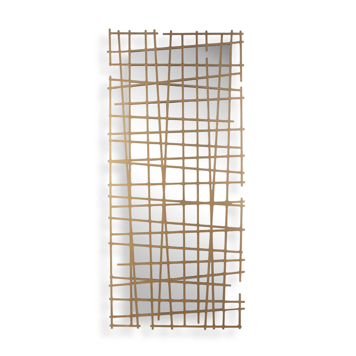 Golden Intersection Mirrored Wall Decor Brass by Uttermost - View 1