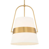 Harness 1 Light Shade Pendant White / Gold - Gold / White by Uttermost - View 1
