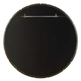 Auger Amber Glass Round Mirror - Bronze by Uttermost - View 6