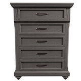 Modern Transitional Style 1pc Chest Metal Handles Unique Legs Antique Gray Finish Bedroom Furniture