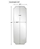 Lennox Nickel Tall Mirror - Silver by Uttermost - View 7