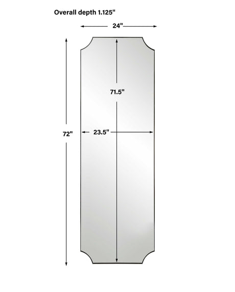 Lennox Nickel Tall Mirror - Silver by Uttermost - View 7