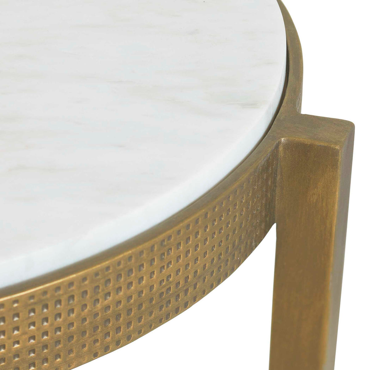 Ocilla Accent Table Brass,White - Gold by Uttermost - View 5