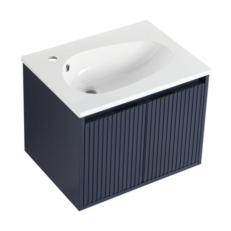 24" Floating Bathroom Vanity with Drop - Shaped Resin Sink(BVB05824NBL - GRBSD24) - W999S00092 - image - 18