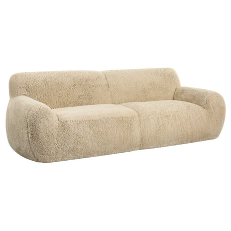 Abide Rounded Sheepskin Sofa - Beige by Uttermost - View 4