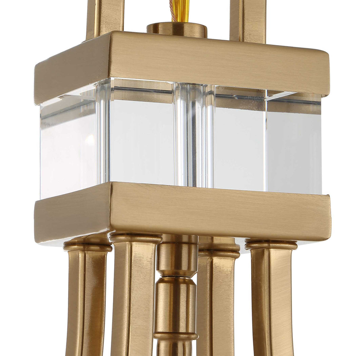Montreal 4 Light Brass Lantern Pendant - Gold by Uttermost - View 11