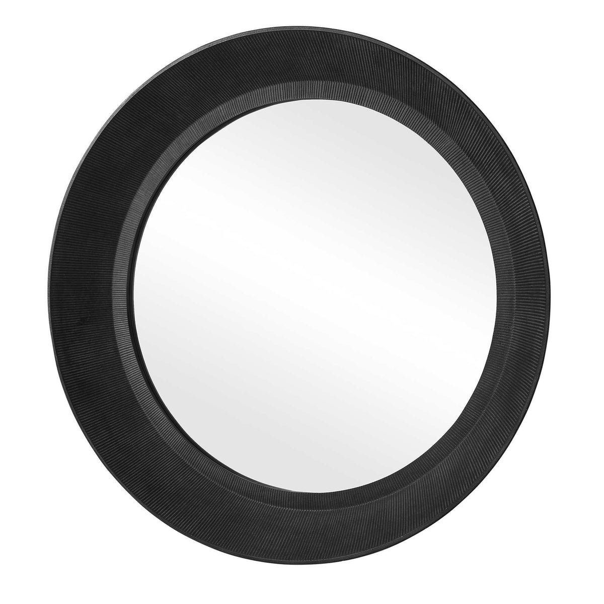Montgomery Round Mirror - Black by Uttermost - View 3